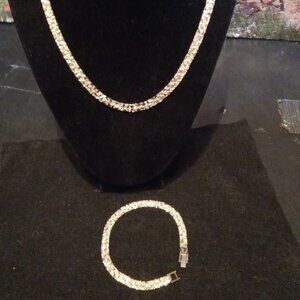 Vintage Gold Plated Matching Bracelet/Necklace